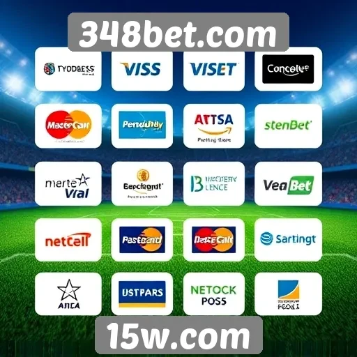 Métodos de pagamento disponíveis na plataforma 348bet.com